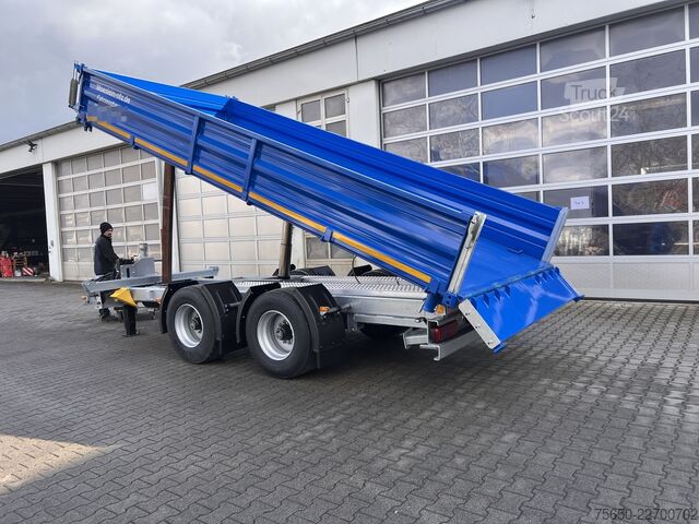 Savirremolkas Möslein TTD 19 B  19 t Tandemkipper- Tieflader hydraulischer Klappe Breitbereifung