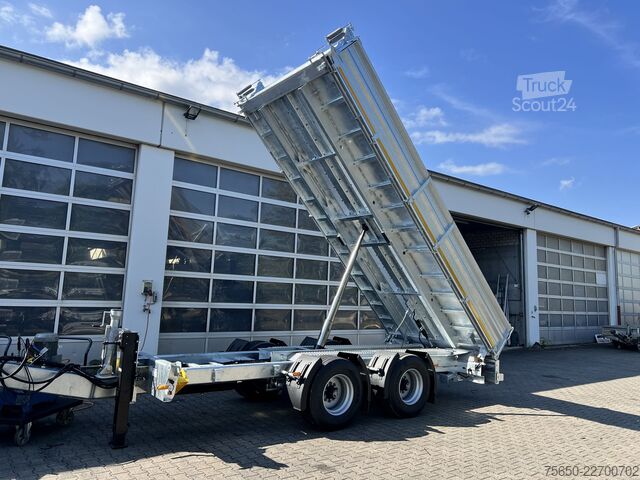 Savirremolkas Möslein TTD 19 B  19 t Tandemkipper- Tieflader hydraulischer Klappe Breitbereifung