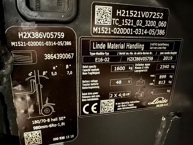 Heftruck Linde E 16-02 [ID: 111]