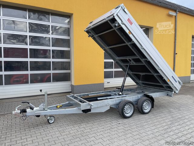 Trojsmerný sklápačský príves Saris 356cm 184cm 3,5T 3-Seitenkipper Tandem