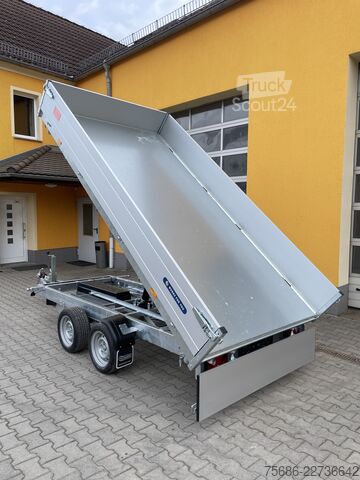 Trojsmerný sklápačský príves Saris 356cm 184cm 3,5T 3-Seitenkipper Tandem
