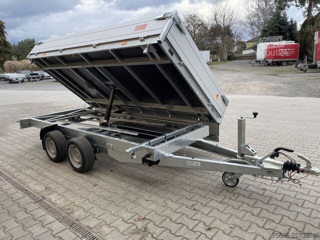 Trojsmerný sklápačský príves Saris 356cm 184cm 3,5T 3-Seitenkipper Tandem
