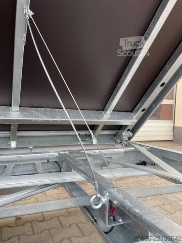 Trojsmerný sklápačský príves Saris 356cm 184cm 3,5T 3-Seitenkipper Tandem