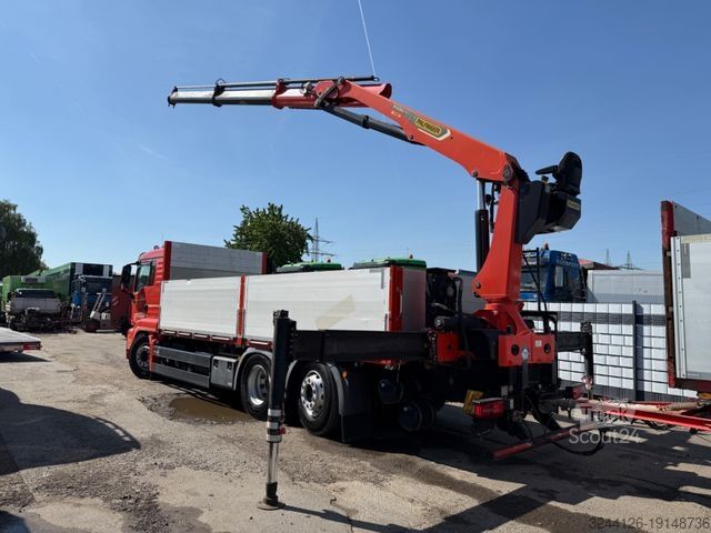 Vrachtauto met open laadbak MAN TGS 26.460LL/Baustoffwagen+KranPalfinger-PK23001