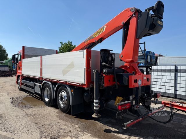 Vrachtauto met open laadbak MAN TGS 26.460LL/Baustoffwagen+KranPalfinger-PK23001
