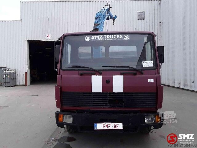 Tipper with crane Mercedes Ecoliner 814 benne grue