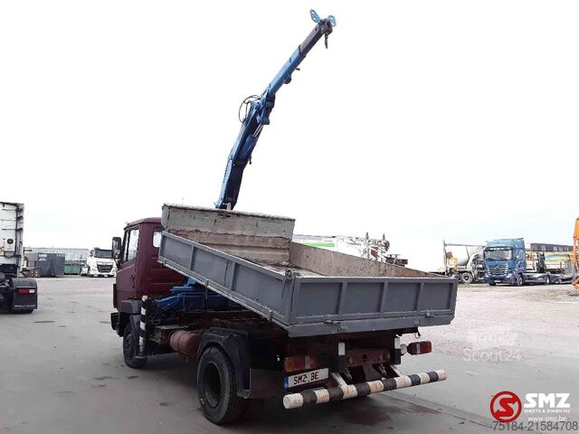Tipper with crane Mercedes Ecoliner 814 benne grue