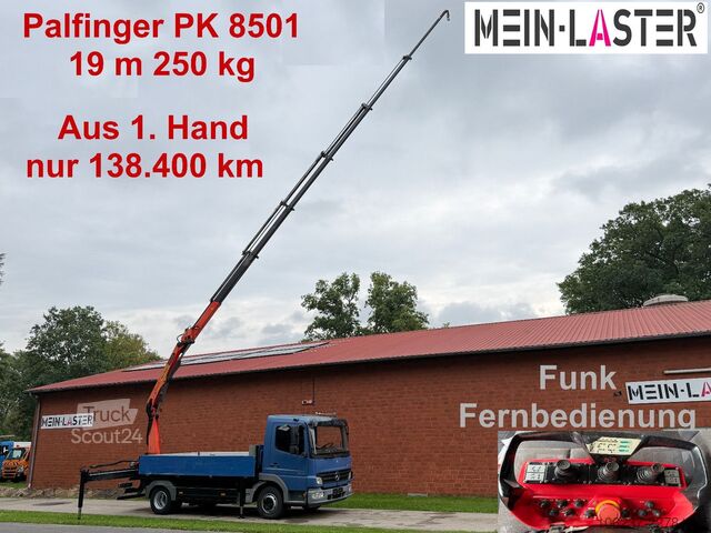Sunkvežimis su kranu ir furgonu MERCEDES-BENZ 918  Atego  PK 8501 D  19m Funk 138.400km AHK