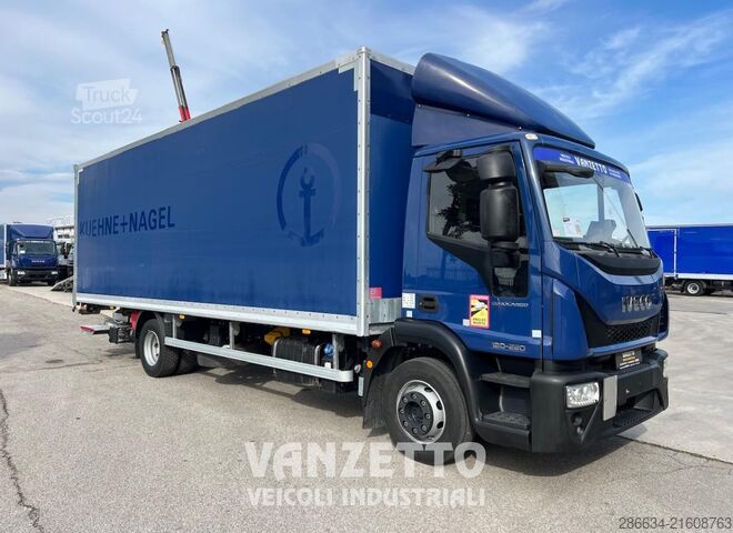 Truck with box body and tail lift Iveco Eurocargo 120e22