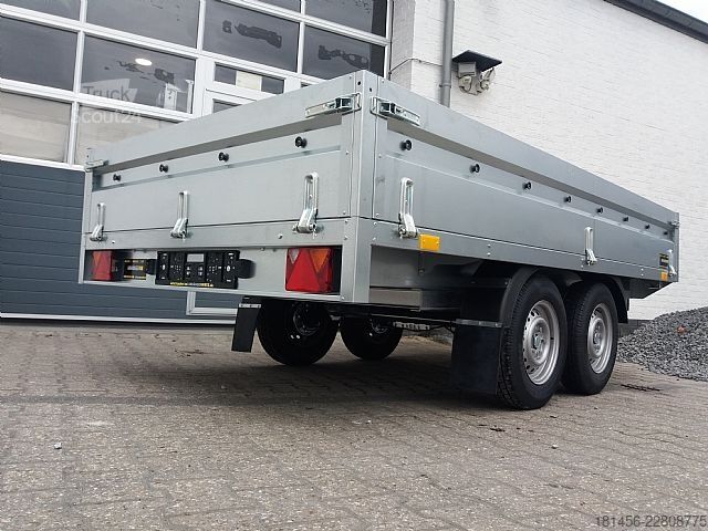 Automobilių priekaba Neptun 2000kg Tandem Pritsche 320x168x40cm Stahlwände direkt und günstig