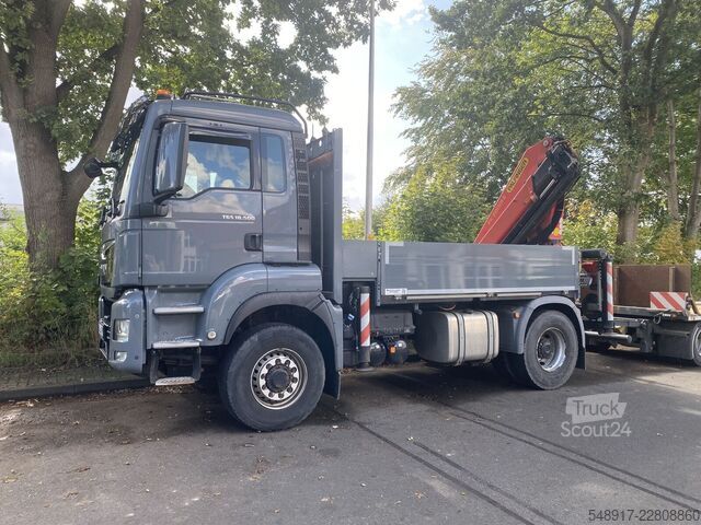 Platformos priekaba MAN TGS 18.500PS 4x4 Pritsche+Kran PK210001 16Meter...