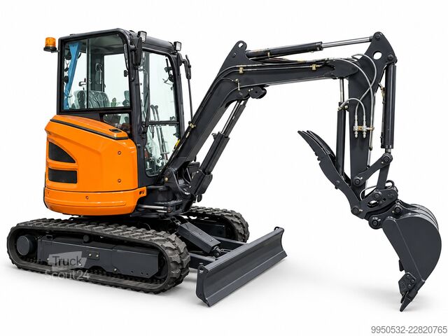 Minigrävare med fullhytt och värme Tec-Point Yanmarmotor ME26.09  - 2,9 t - Euro V - CE - ROPS