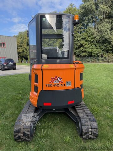 Minigrävare med fullhytt och värme Tec-Point Yanmarmotor ME26.09  - 2,9 t - Euro V - CE - ROPS