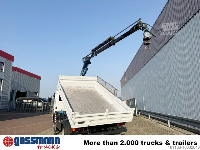 Kiepwagen bestelauto Mercedes-Benz Atego 818 K 4x2 mit Kran Atlas AK 50.1-A2