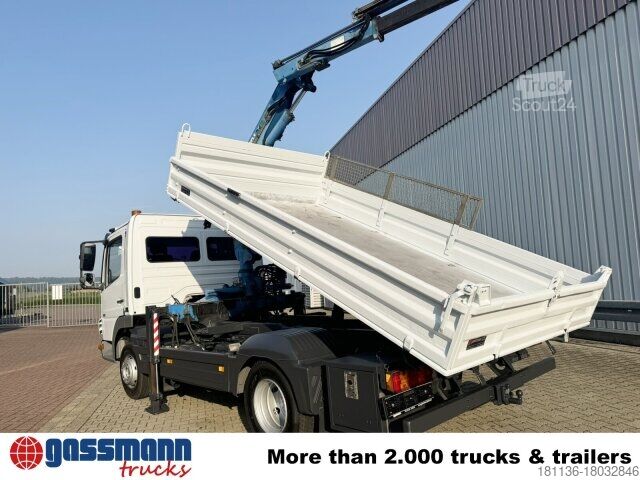 Kiepwagen bestelauto Mercedes-Benz Atego 818 K 4x2 mit Kran Atlas AK 50.1-A2