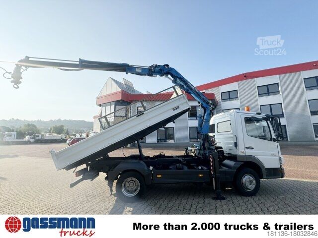 Kiepwagen bestelauto Mercedes-Benz Atego 818 K 4x2 mit Kran Atlas AK 50.1-A2