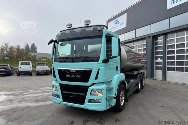 Βυτιοφόρο φορτηγό MAN TGS 26.440 6x2 Isoliert Milchtank 3 Kammern