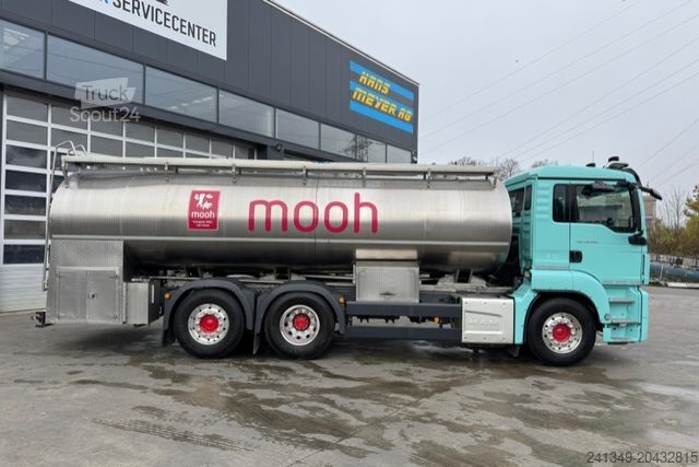 Βυτιοφόρο φορτηγό MAN TGS 26.440 6x2 Isoliert Milchtank 3 Kammern