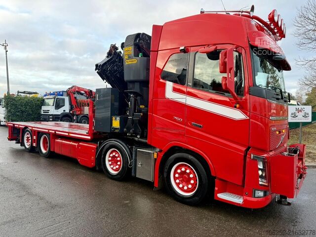Open laadbak Volvo FH 750 8x2 + KRAN PALFINGER PK92002 SH E (6x - ...