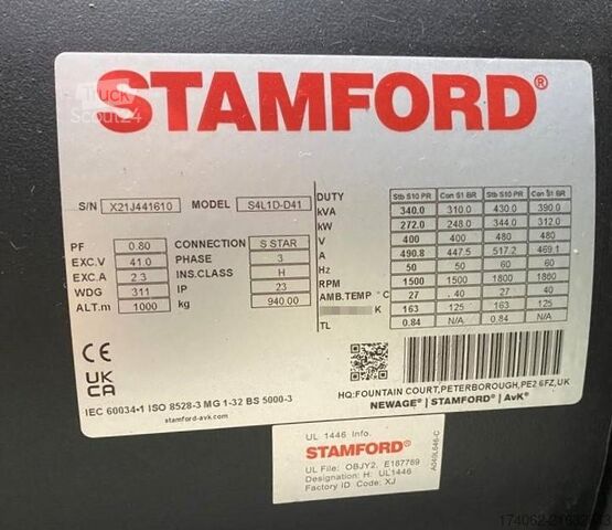 Aggregaat Volvo TAD1341GE-B - 330 kVA Generator - DPX-18877