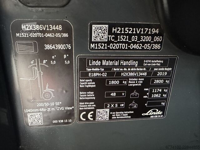  Linde E18PH  + Ladegerät NEU 48120 --EK