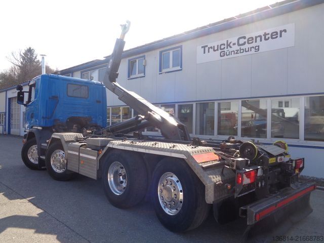 Camión portacontenedores de gancho SCANIA G490 Hyvalift Lenkachse Automatik