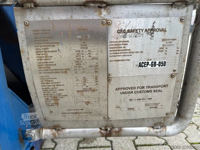 Contenedor cisterna MTK Containers 20FT SWAP BODY / 30.970L / T7 / AMKD / ADR+ CSC...