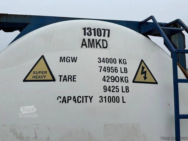 Contenedor cisterna MTK Containers 20FT SWAP BODY / 30.970L / T7 / AMKD / ADR+ CSC...