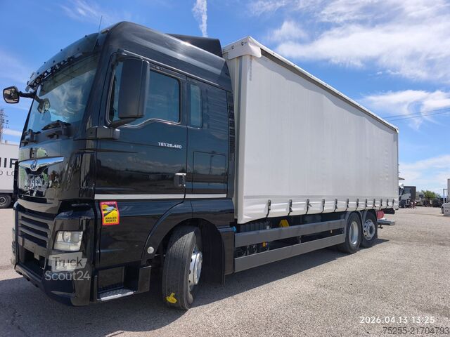 Tentinė platforma sunkvežimis MAN 26.420 TGX 6X2 EURO 6