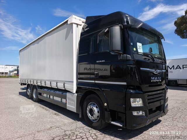 Tentinė platforma sunkvežimis MAN 26.420 TGX 6X2 EURO 6