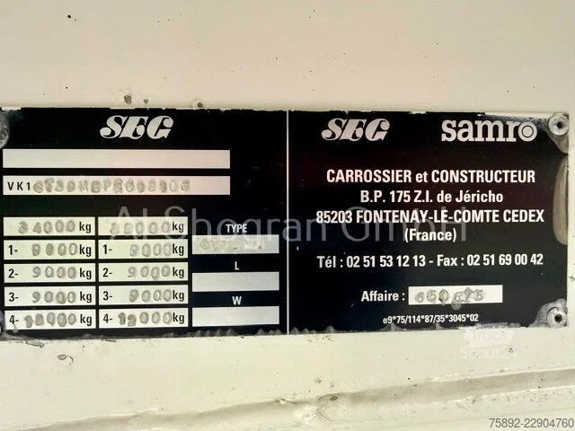Ανατρεπόμενο φορτηγό Samro ST39MH / Voll Alu / 65m³