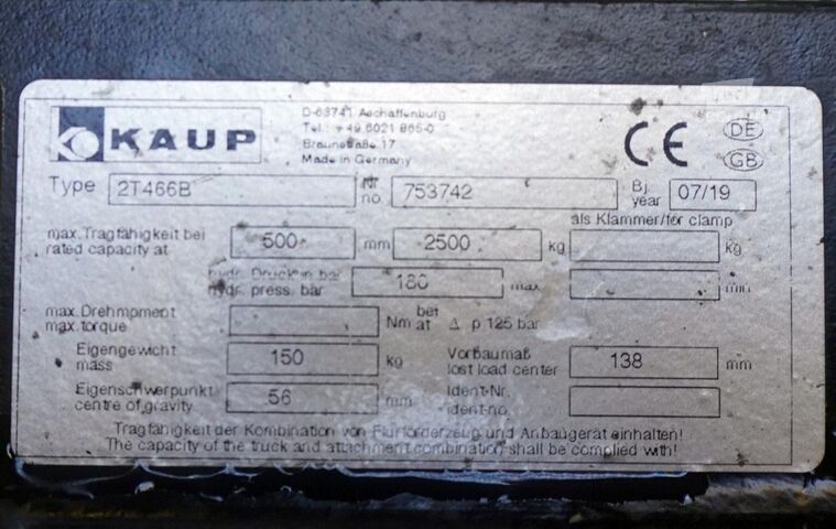 Pozicioner vilic KAUP 2T466B, Breite:1.040 mm