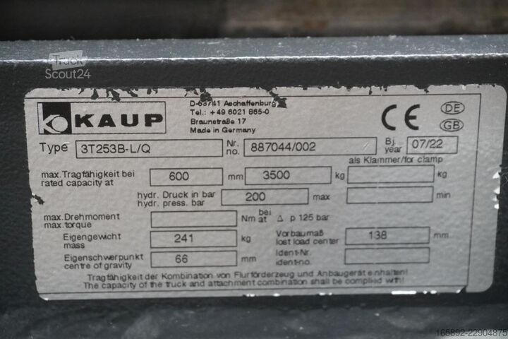 Gaffel KAUP 3T253B-L/Q Breite 1600mm