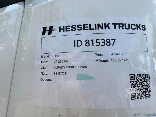 Camião-cisterna DAF CF 290 12.000 Fuel Diesel/Benzin Alle keuringen...