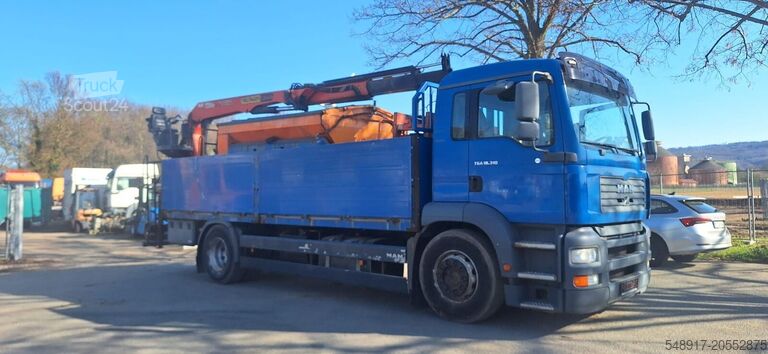 Platformas piekabe MAN 18.310 Pritsche mit Kran