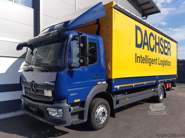 Camion plateau avec bâche MERCEDES-BENZ Atego 1224L LBW AHK GSR Abbiegeassistent