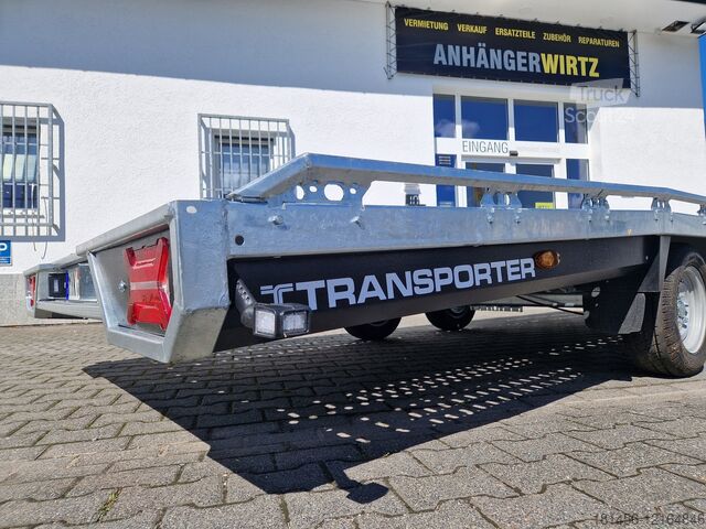 Transport auto Brian James Trailers T Transporter 500x210cm ankippbar 235cm Rampen Seilwinde elektrisch Boden 3500kg