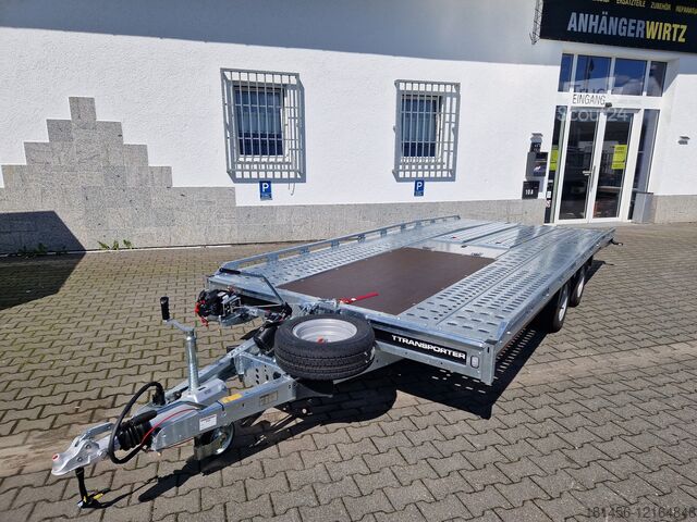Transport auto Brian James Trailers T Transporter 500x210cm ankippbar 235cm Rampen Seilwinde elektrisch Boden 3500kg