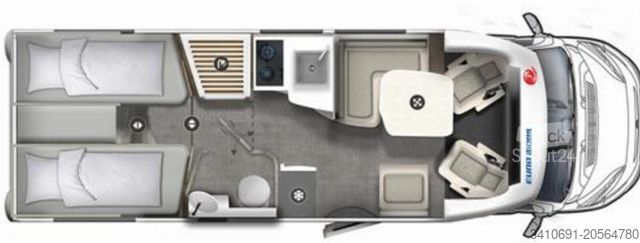 Half-integraal camper EURAMOBIL Profila T PT 720 EB Edition 101 Fahrassistenz