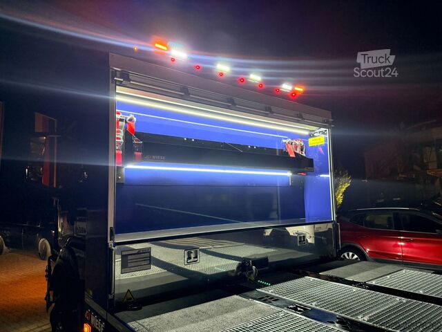 Plato nákladné auto MAN TGS 35.540  Maschinentransporter mit Rampen