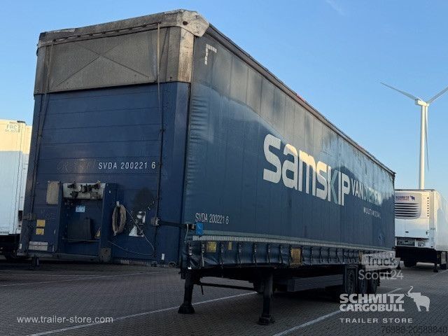 Open semitrailer with tarp Schmitz Cargobull Curtainsider Mega
