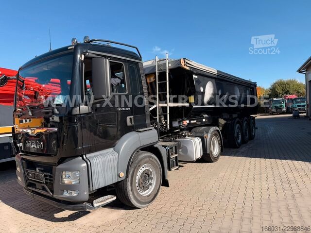 Sklopný návěs REISCH R24 - RHKS Stahlmulde + MAN TGS 18.470 4X2