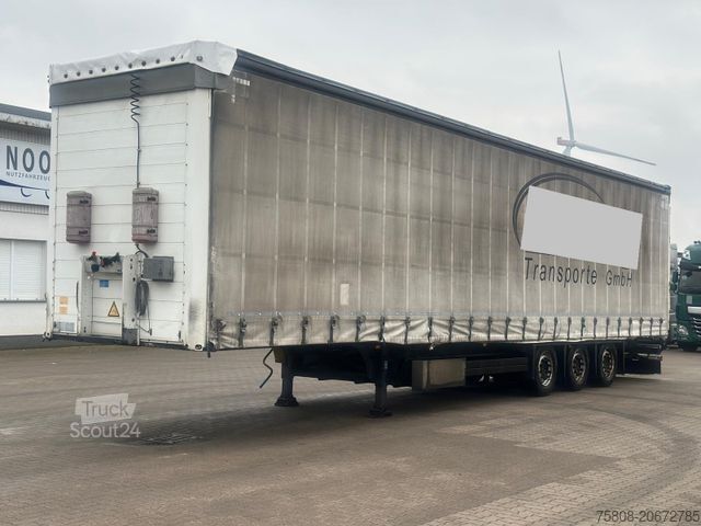 Atvira puspriekabė su tentu SCHMITZ CARGOBULL SCB S3T Mega Hubdach Edscha Liftachse