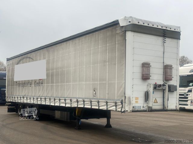 Atvira puspriekabė su tentu SCHMITZ CARGOBULL SCB S3T Mega Hubdach Edscha Liftachse