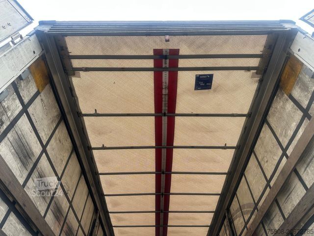 Atvira puspriekabė su tentu SCHMITZ CARGOBULL SCB S3T Mega Hubdach Edscha Liftachse