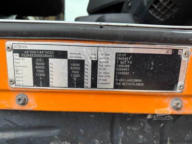 Вакуумная автоцистерна SCANIA R450 4x2 Euro 6 Disab Centurion LN20 Sauglader