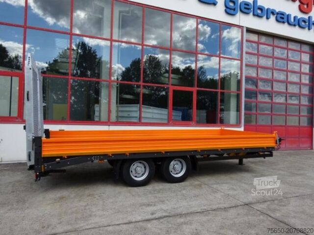 Low loader trailer Möslein TTT-11 6,20 Orange  Neuer Tandemtieflader