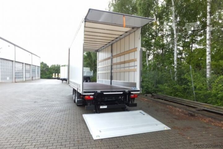 Open trailer with tarp Möslein TPS 11 DL 7,30  neuer Planenanhänger, Ladebordwand + Durchladbar