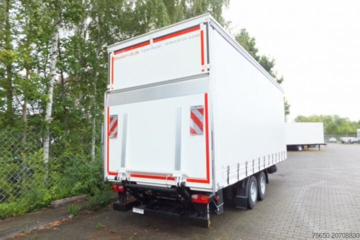 Open trailer with tarp Möslein TPS 11 DL 7,30 neuer Planenanhänger, Ladebordwand + Durchladbar