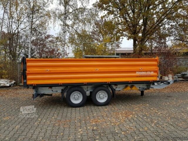 Tipper trailer Möslein TTD13- BA Orange  13 t Tandem Kipper Tiefladermit Bordwand- Aufsatz-- Neufahrzeug --